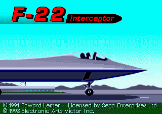 F-22 Interceptor Title Screen